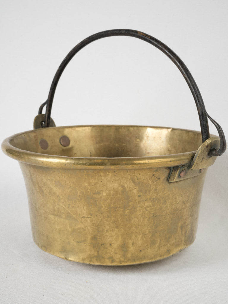 Antique French brass cauldron kitchenware