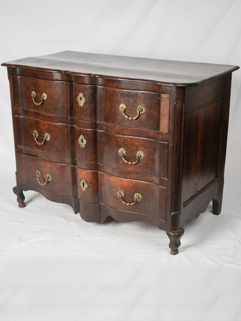 Luxurious Floral Gilt-Bronze Walnut Chest