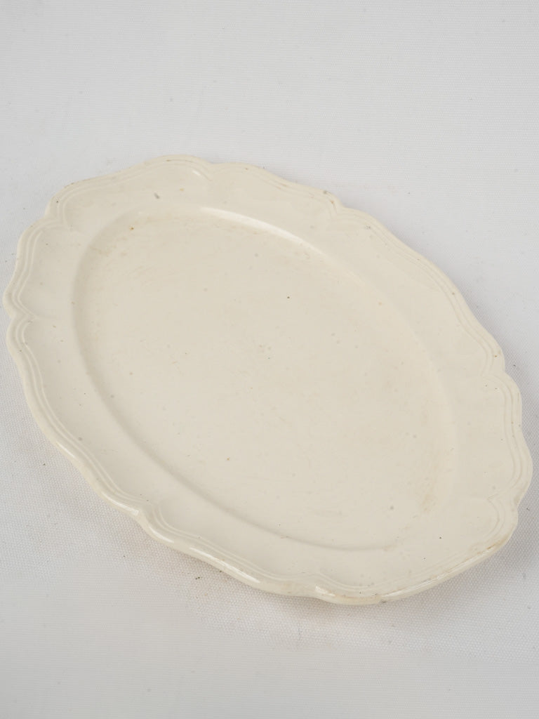 Elegant vintage ceramic oval platter  