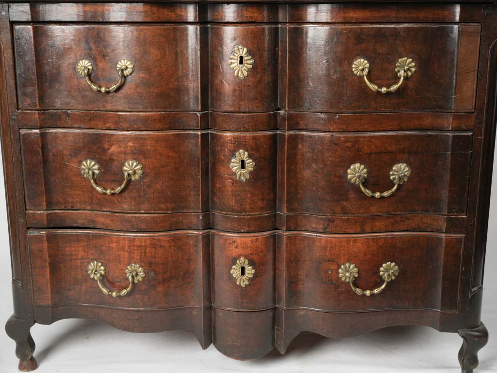 Luxurious 18th-Century Floral Walnut Cabinet