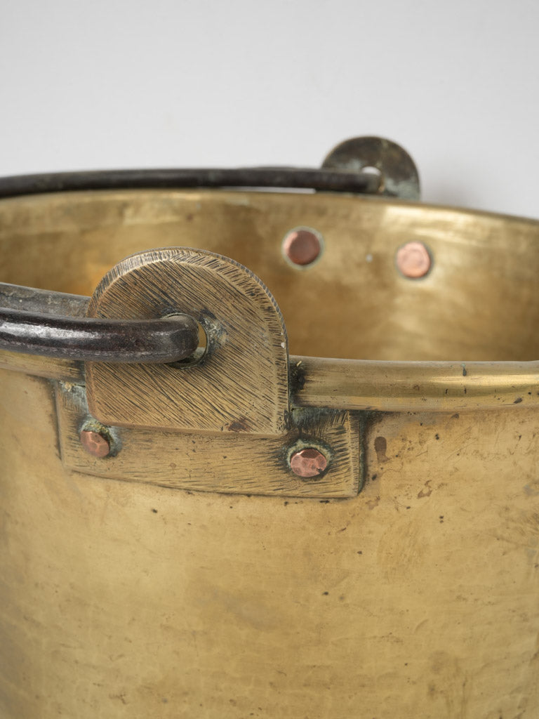 Rustic vintage French brass cookware