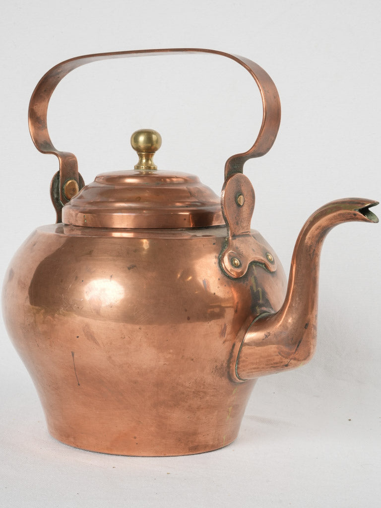 Antique 19th-century French copper kettle