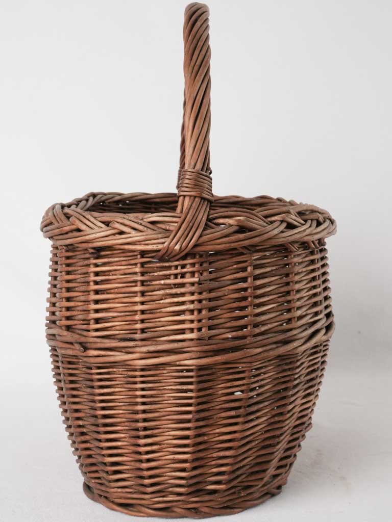 Classic woven mushroom harvest basket