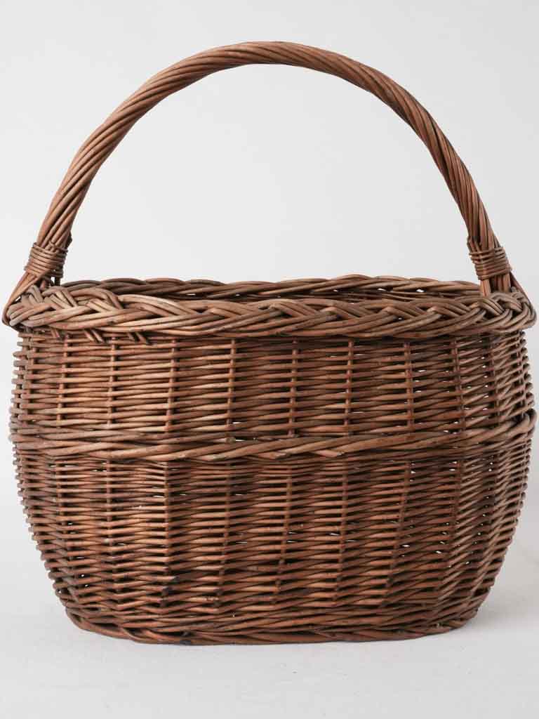 Lightweight wicker garden collection basket