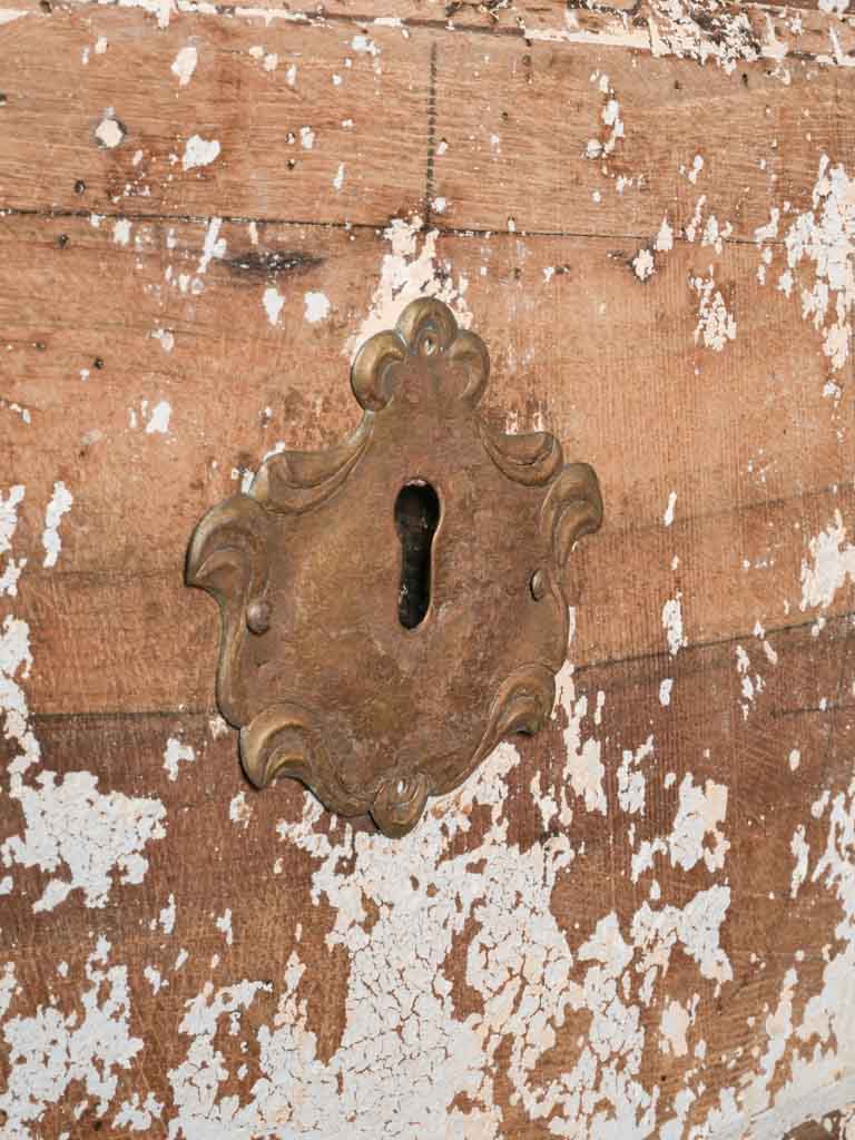 Vintage, French, distressed oak commode