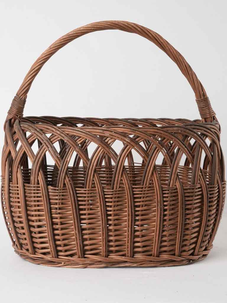 Vintage wicker harvest basket