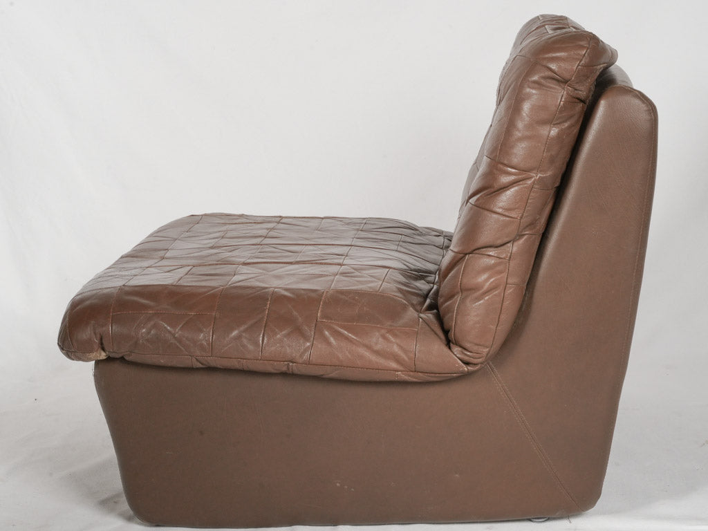 Iconic mid-century quilted leather couch