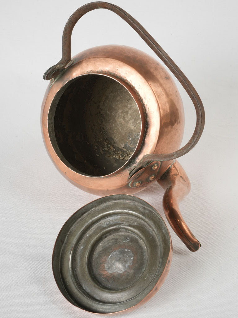 Textured 19th Century Copper Kettle