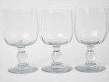 Set of eight antique French wine glasses