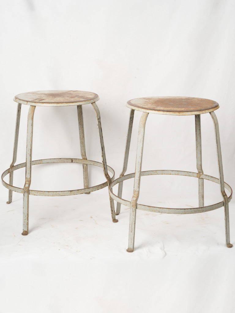 Vintage rustic industrial stools  