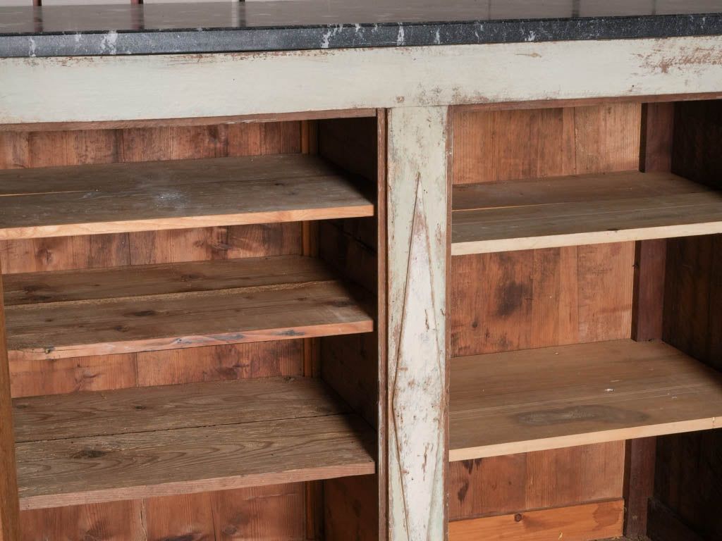 Rustic, stylish marble top buffet