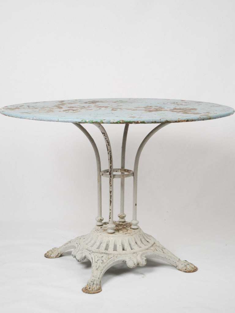 Antique light-blue French garden table