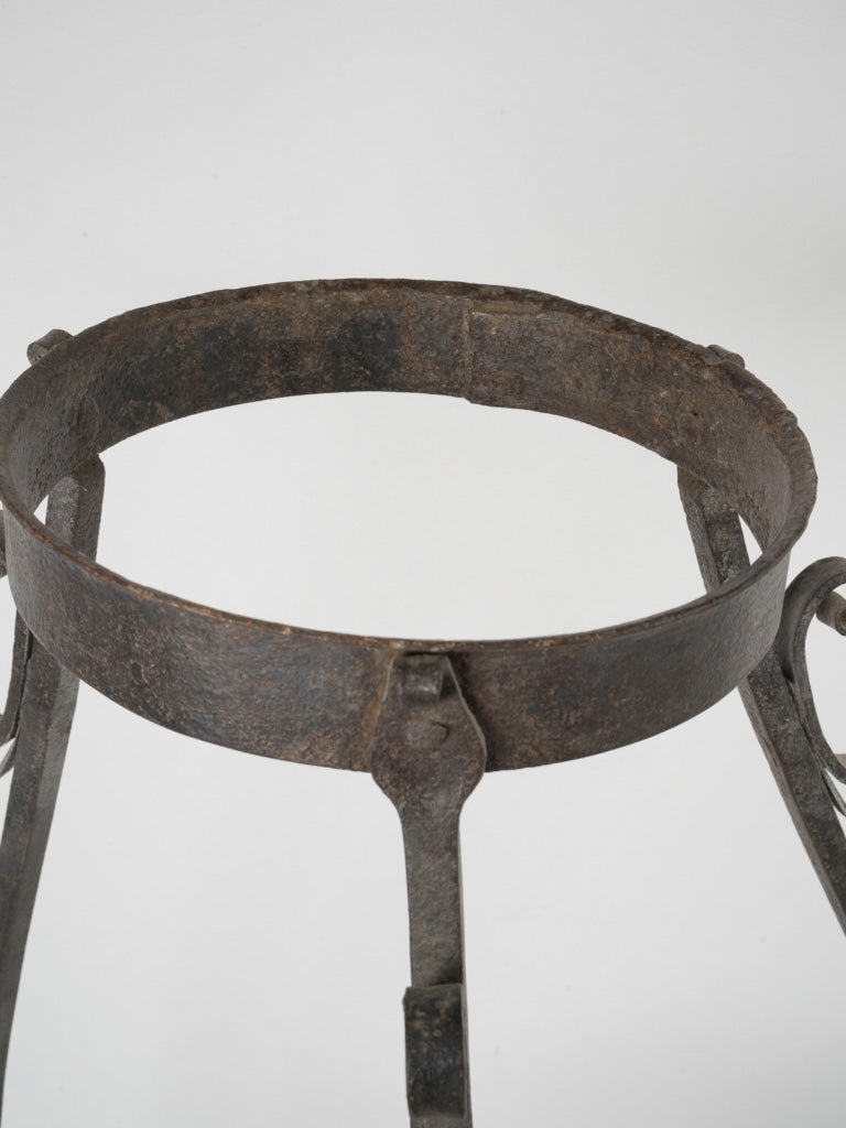 Robust Wrought Iron Fire Bucket Stand