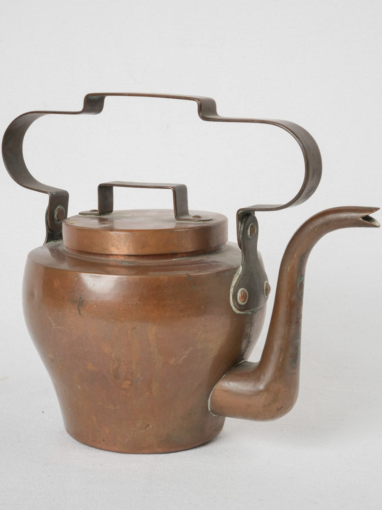 Small, vintage French copper kettle