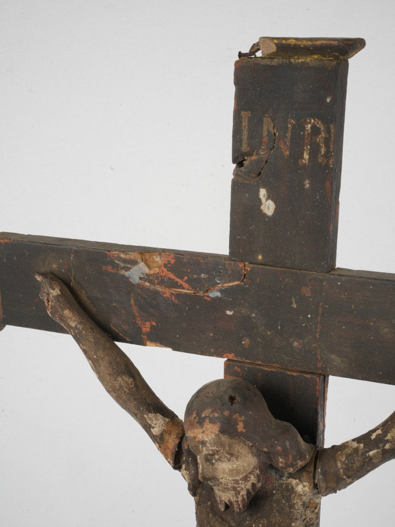 19th-century wooden crucifix craft