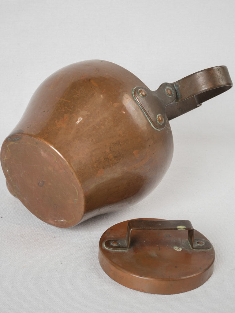 Fine, historic French copper kitchen kettle