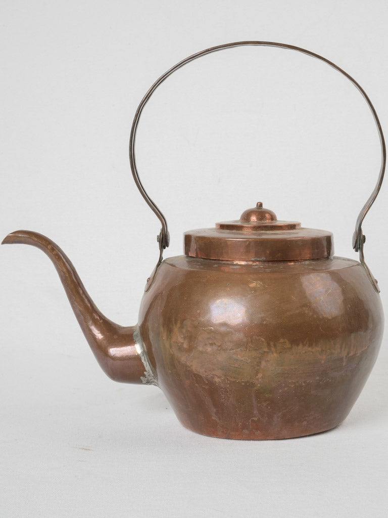 Vintage sturdy French copper kettle