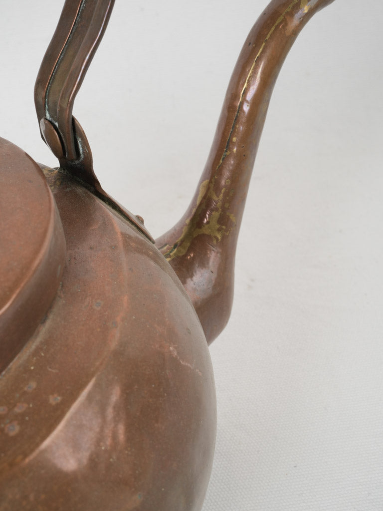 Decorative historical French copper kettle