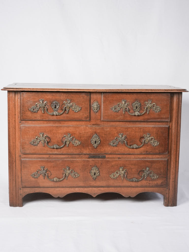 Decorative bronze-handled vintage commode