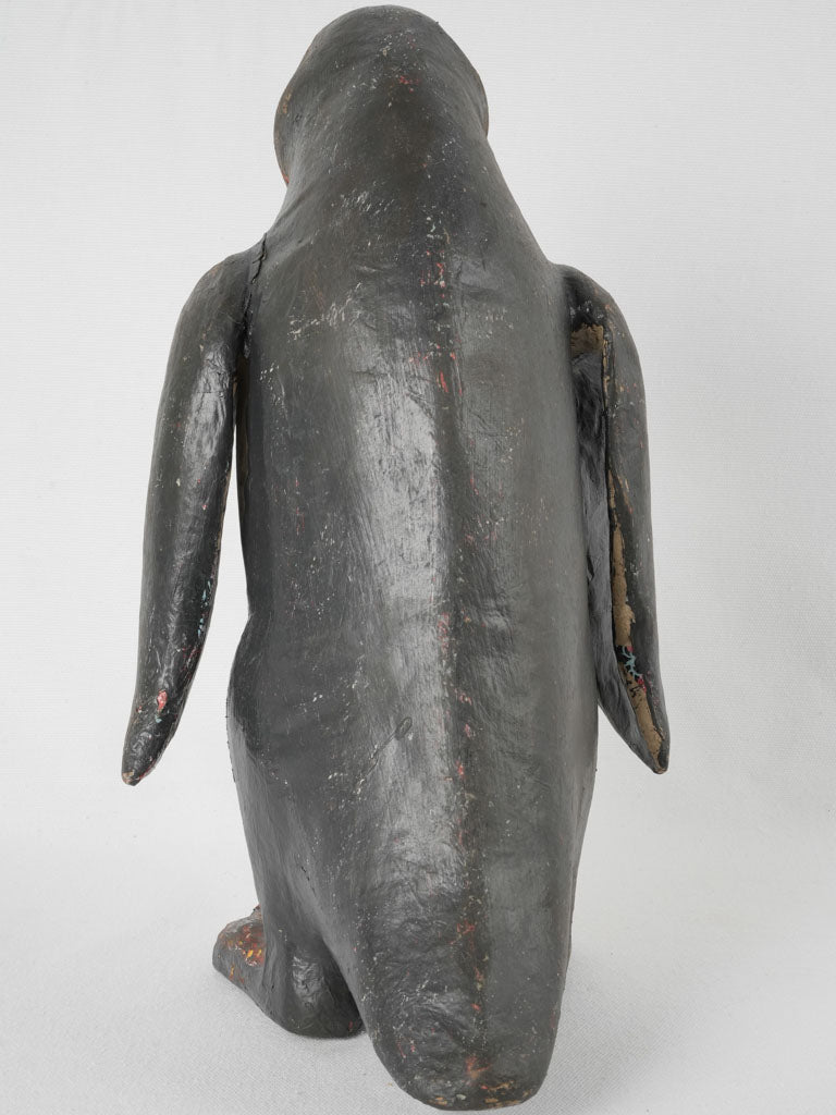 Quirky papier mâché penguin ornament