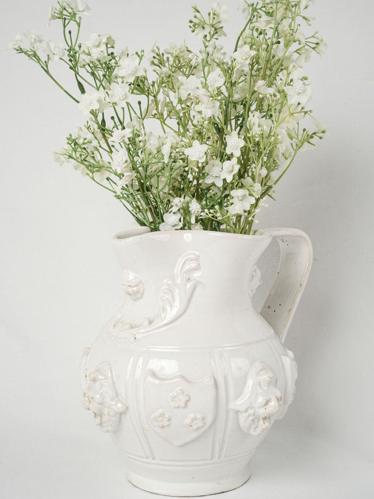 White glazed Émile Tessier pitcher