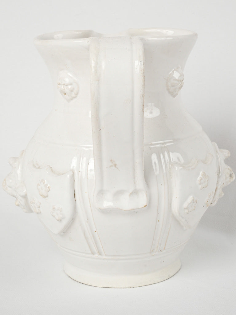 Pristine white glazed ceramic vase