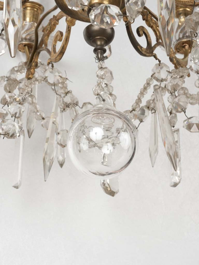 Antique French crystal chandelier 31½" x 19¾"