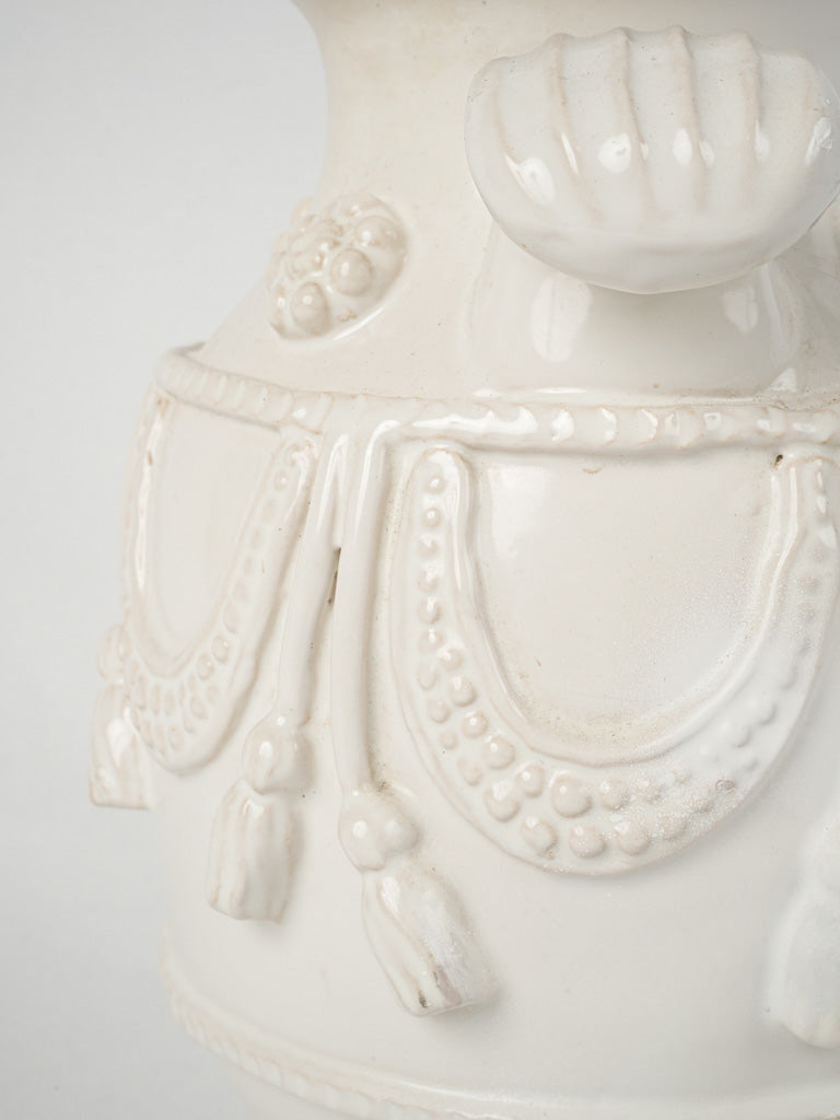 Timeless French ceramic garland vase