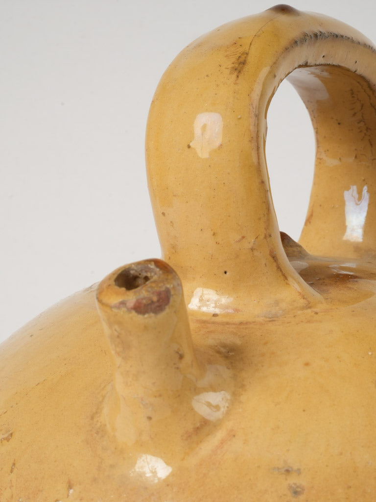 Aged Warm Yellow Glazed Kanti Pitcher