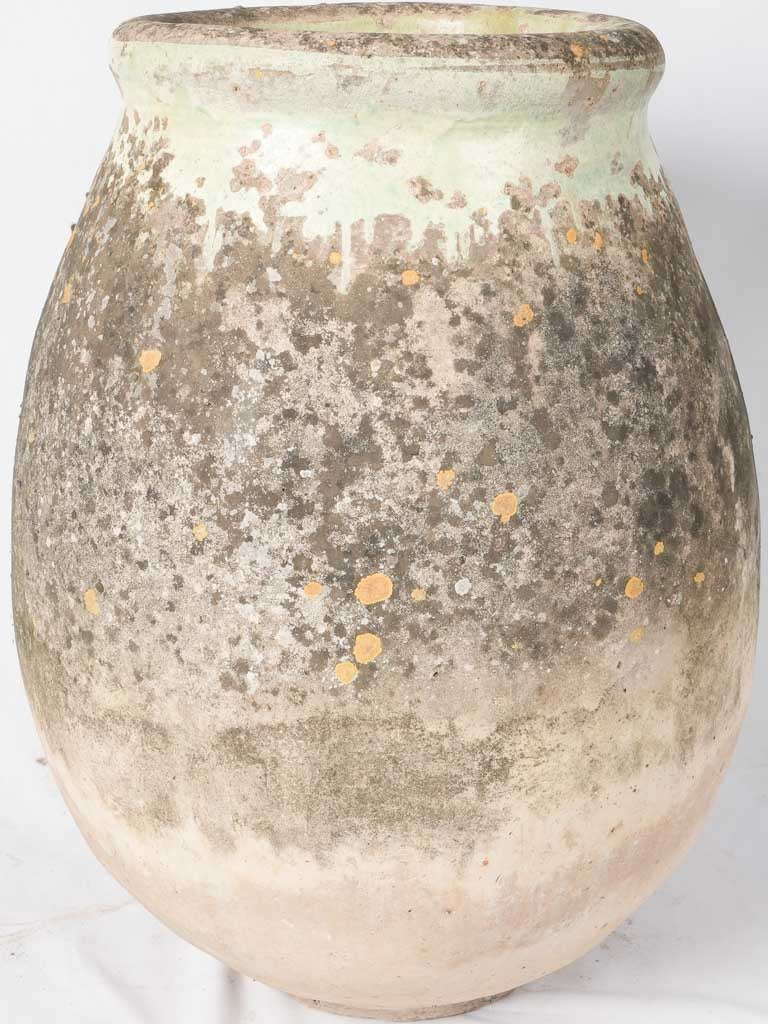 Rare Antique French celadon green glaze biot jar - 37"