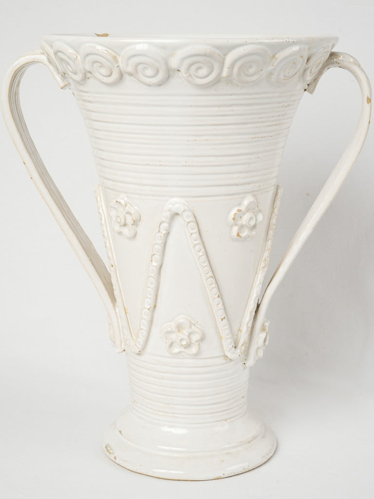 Stunning French ceramic flared vase