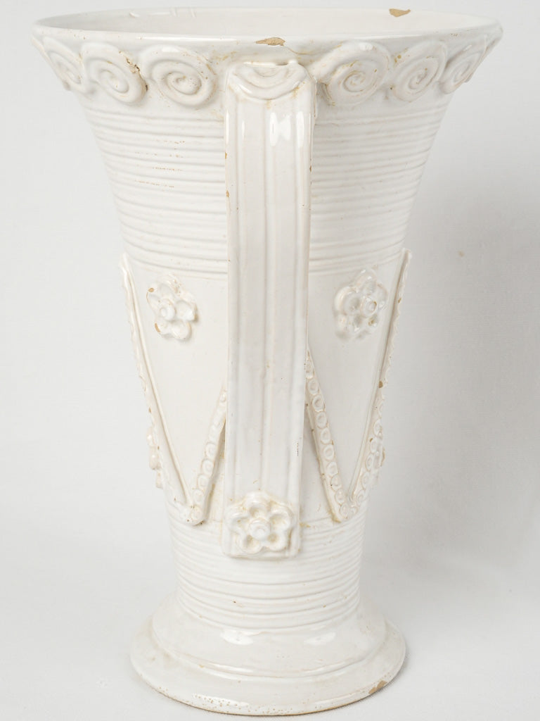 Ornate zigzag Émile Tessier vase