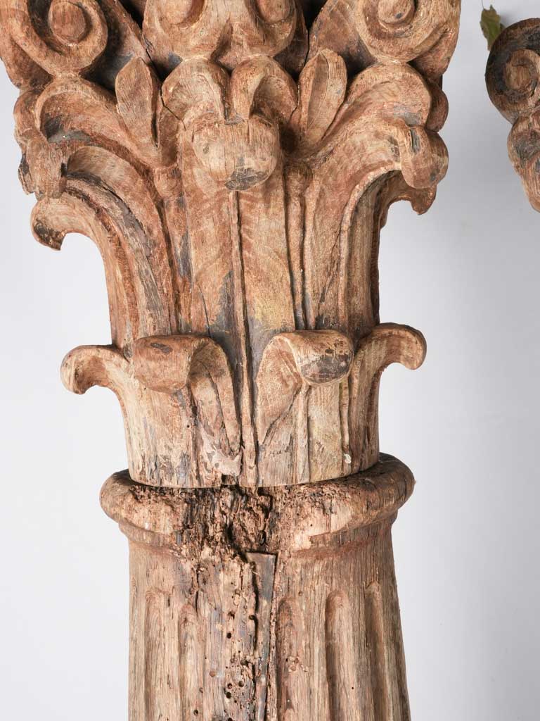 Classic Provencal foliage engraved columns