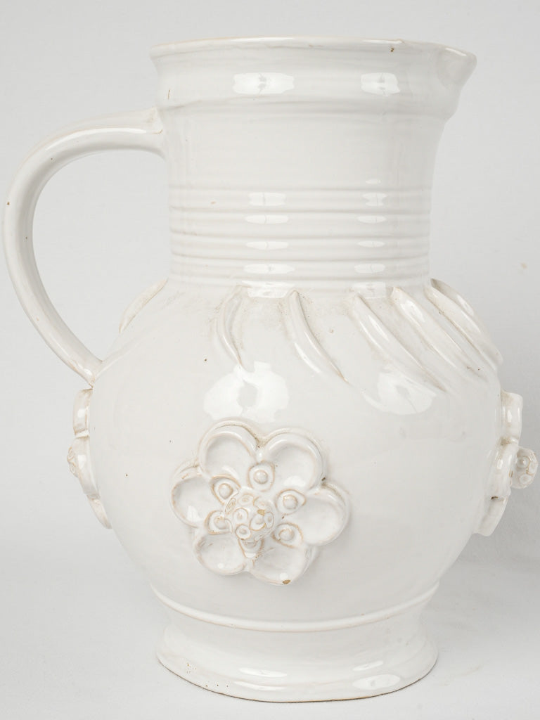 Elegant large-scale white glazed vase