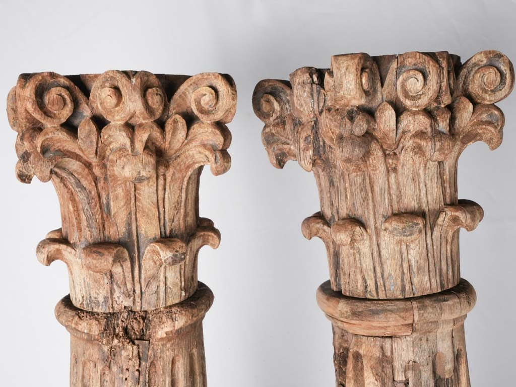 Salvaged oak pillars with capitals