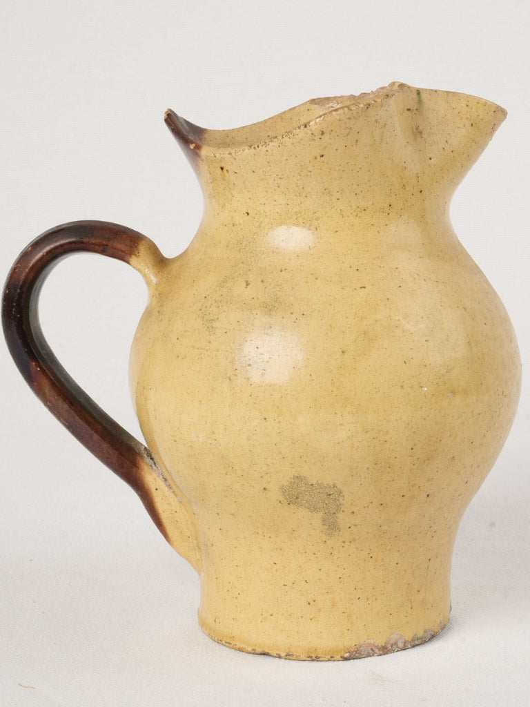 Traditional Dieulefit brown handled pitcher