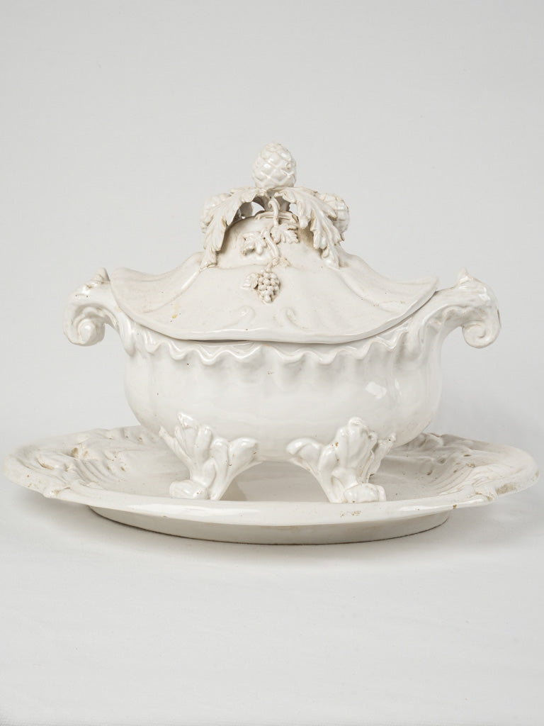 Majestic pine cone collector's tureen