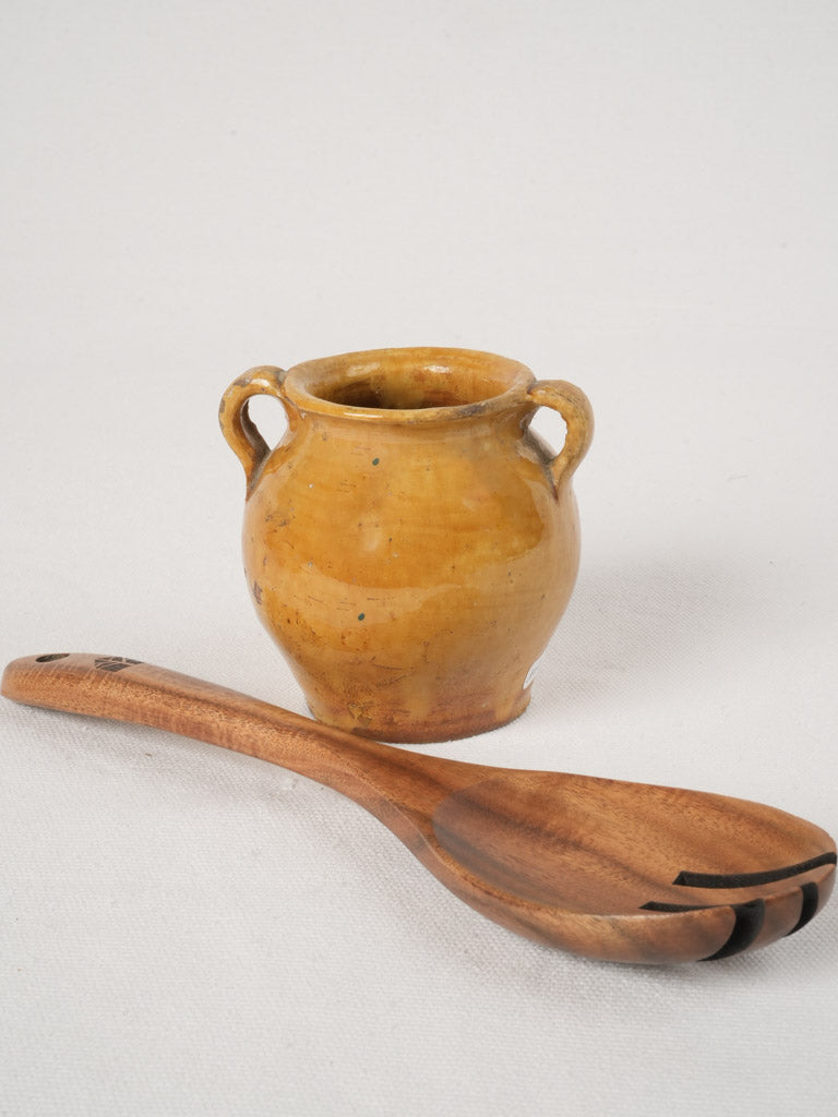 Delightful, Rustic, Provincial, Handmade, Small Mustard Pot