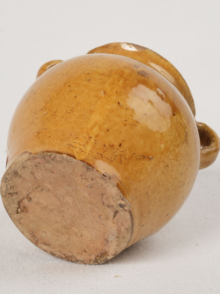 Late 19th-Century, Handcrafted, Rustic, French, Small Mustard Pot