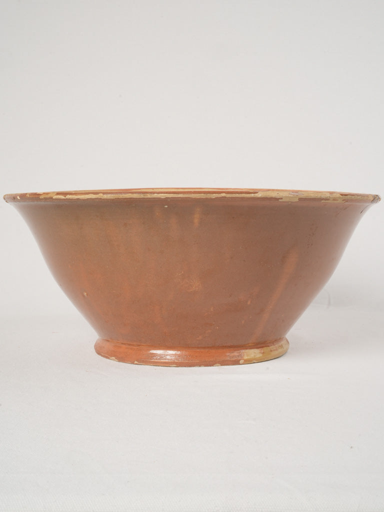 Rustic ochre glazed farmhouse kitchen bowl