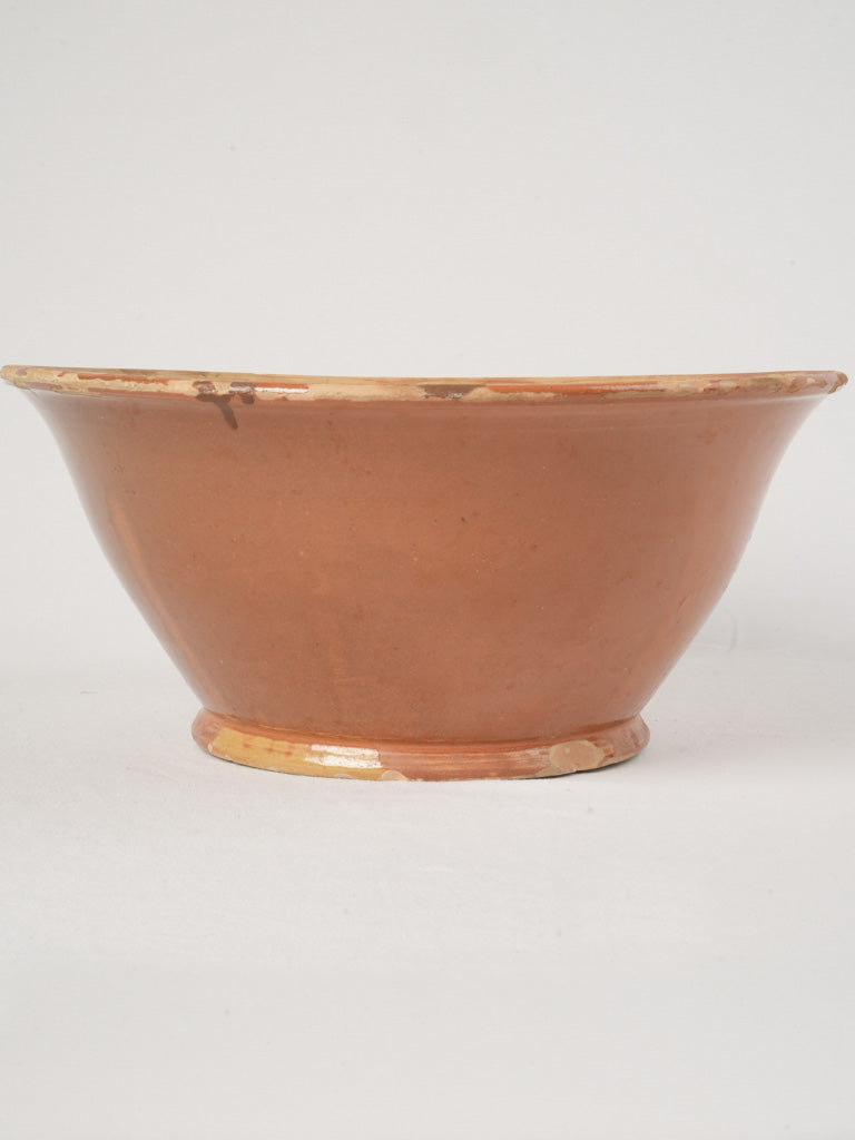 Sturdy antique French terracotta bowl