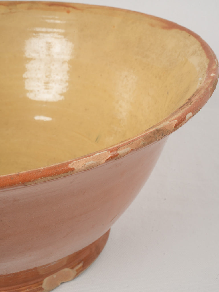 Subtle worn rustic farmhouse mixing bowl