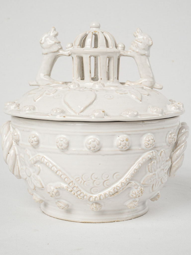 Sophisticated antique ceramic tureen