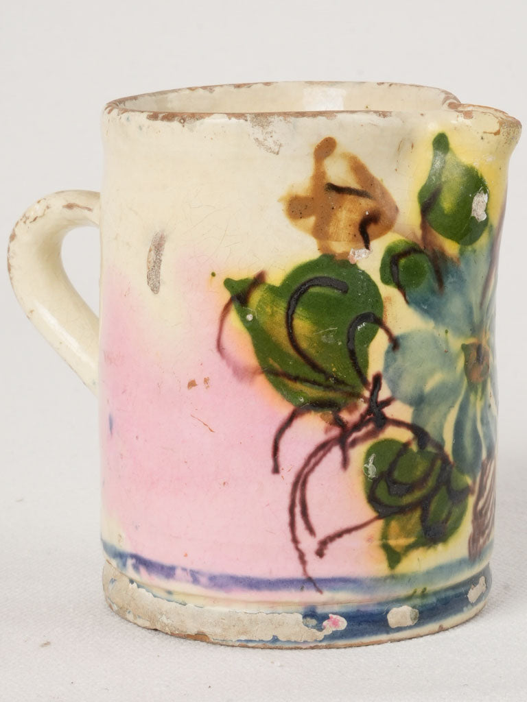 Small Antique Hand-Painted French Pitcher