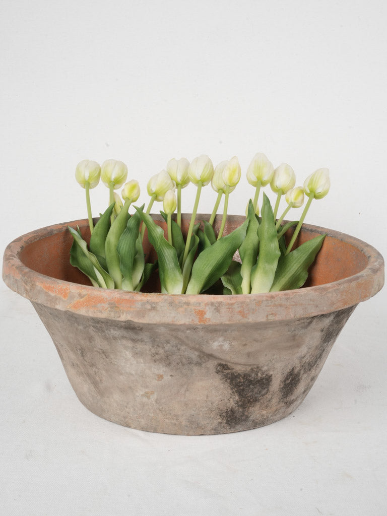 Early 20th-Century Provençal Tian Bowl Rustic Ocher Glaze