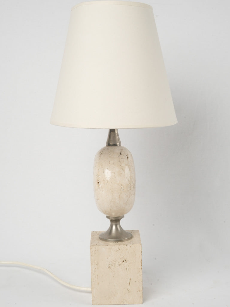 Classic 70s/80s travertine table lamp