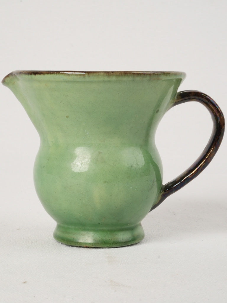 Aged green glazed spittoon