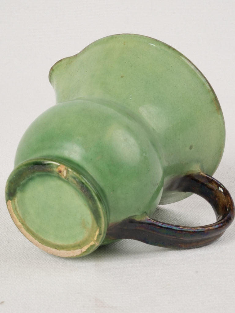 Aged green Dieulefit spittoon