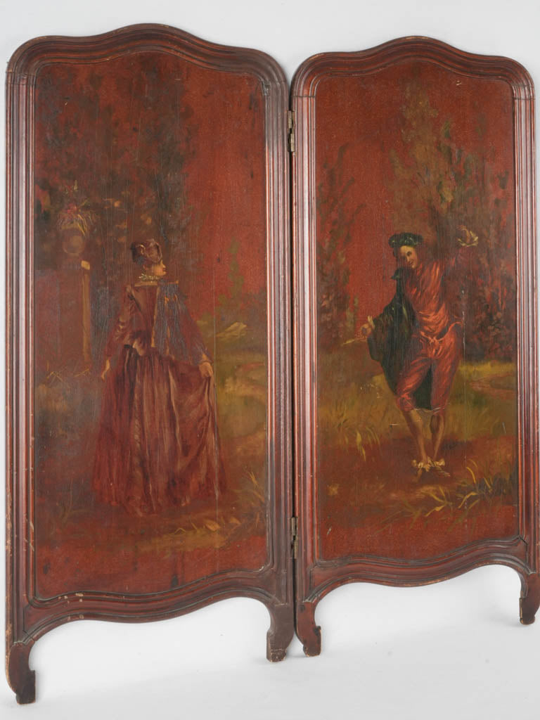 Moody antique bi-fold screen