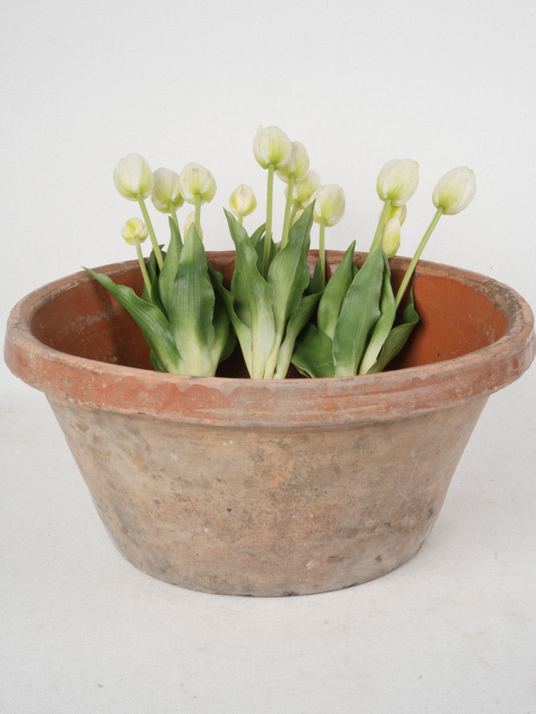 Antique Provençal earthenware tian bowl